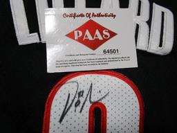 Damian Lillard of the Portland Trailblazers signed autographed basketball jersey PAAS COA 501