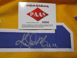 Karl Malone of the LA Lakers signed autographed basketball jersey PAAS COA 051