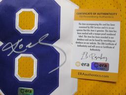 Kobe Bryant of the LA Lakers signed autographed basketball jersey ERA COA 027