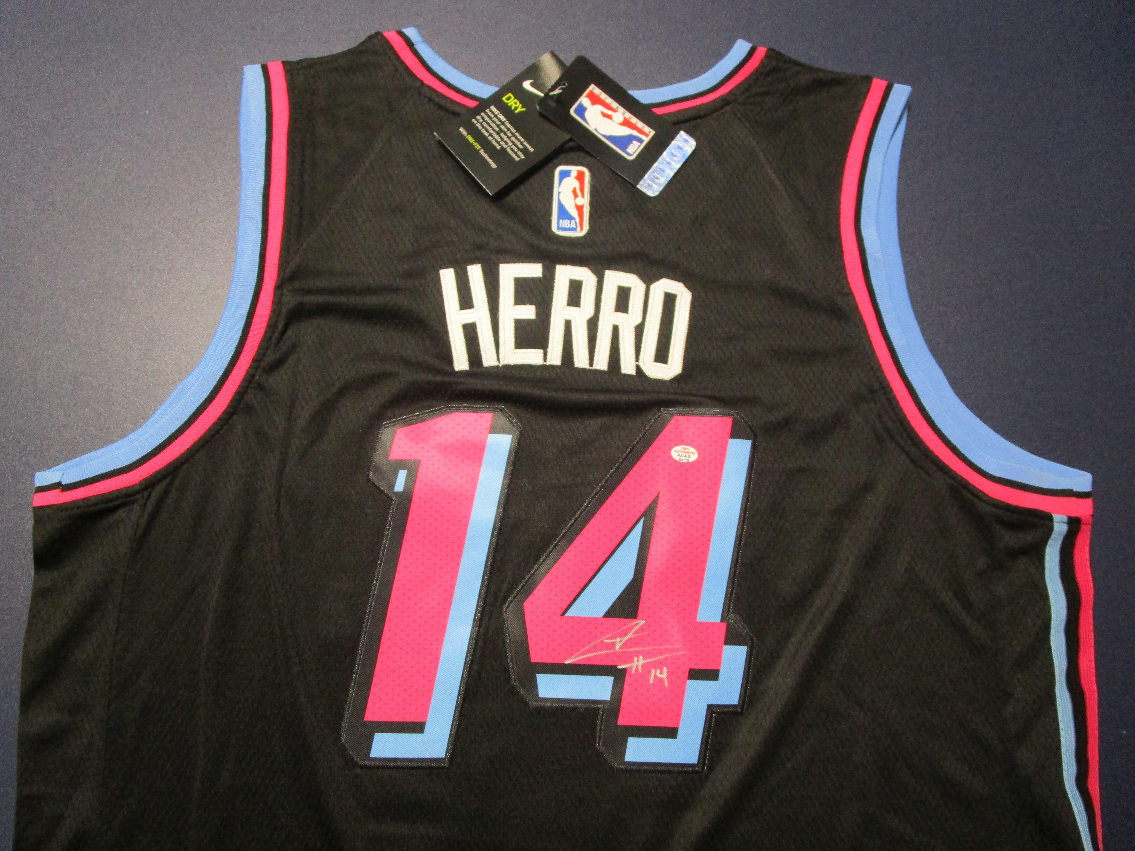 Tyler Herro of the Miami Heat signed autographed basketball jersey PAAS COA 179