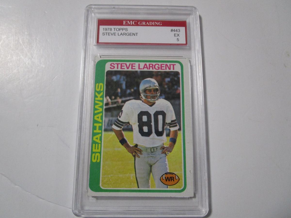 Steve Largent Seattle Seahawks 1978 Topps Football #443 EMC Graded EX 5