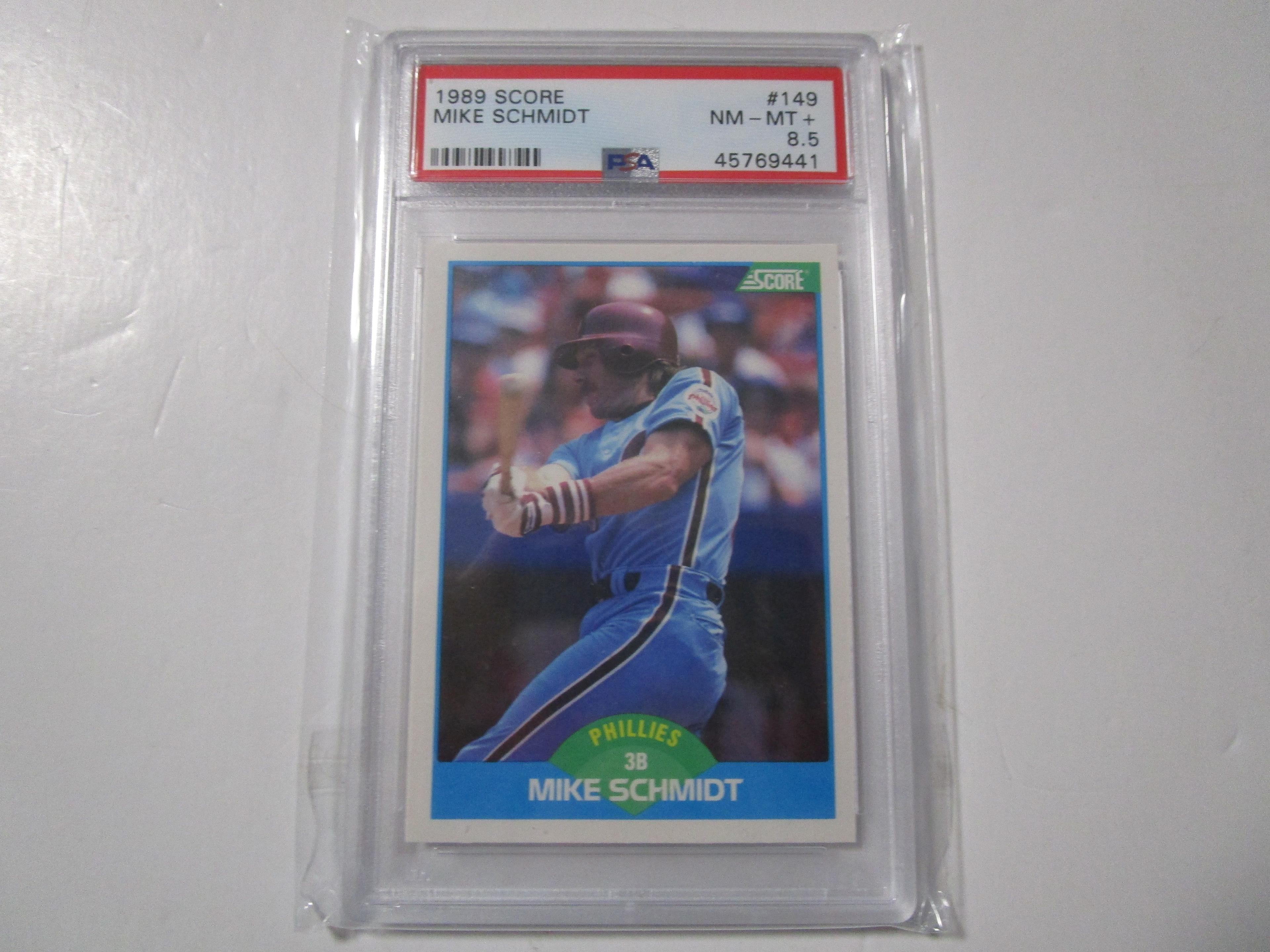 Mike Schmidt Philadelphia Phillies 1989 Score #149 PSA Graded NM-MT+ 8.5