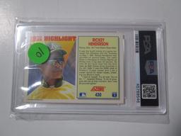 Rickey Henderson Oakland A's 1992 Score #430 PSA Graded Mint 9