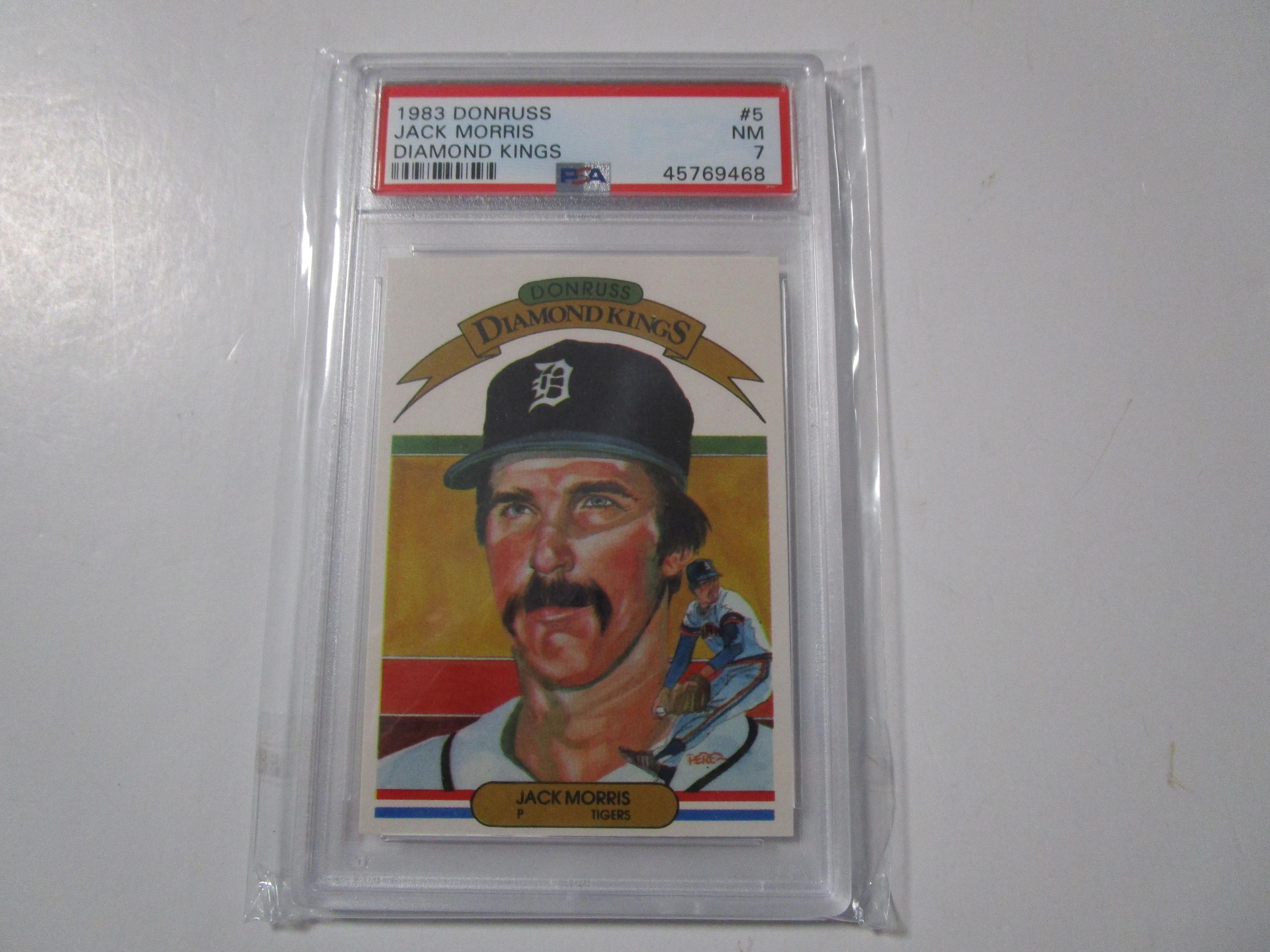 Jack Morris Detroit Tigers 1983 Donruss Diamond King #5 PSa Graded NM 7