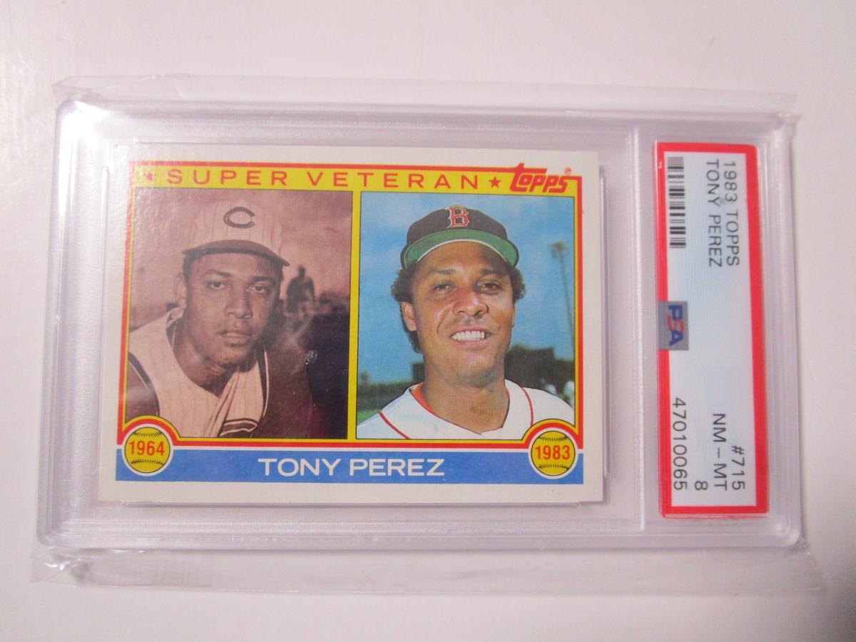 Tony Perez Cincinnati Reds / Boston Red Sox 1983 Topps #715 PSA Graded NM-MT 8