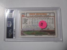 Mike Mussina Baltimore Orioles 1992 Topps #242 PSA Graded Mint 9