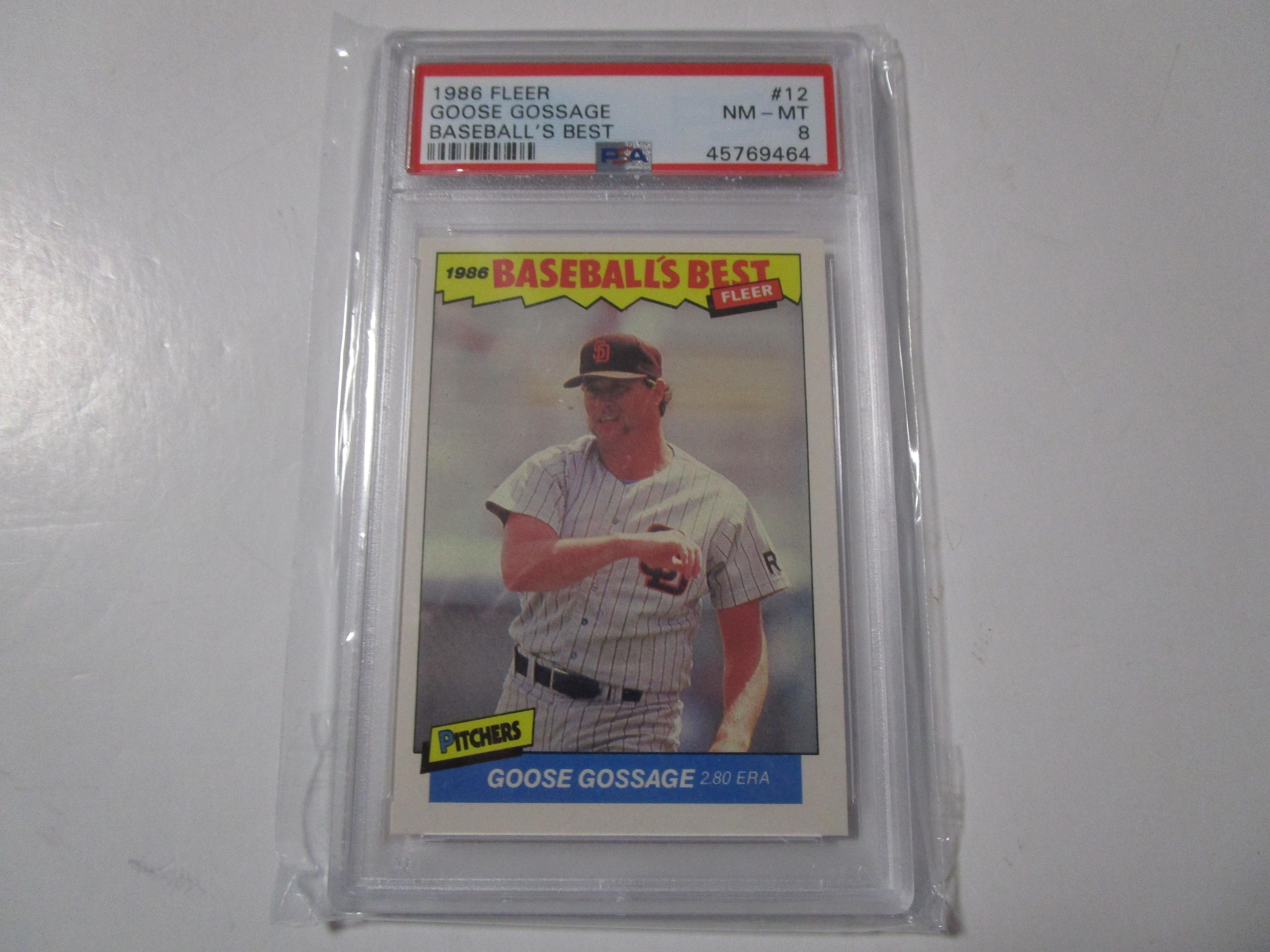 Goose Gossage San Diego Padres 1986 Fleer Baseballs Best #12 PSA Graded NM-MT 8