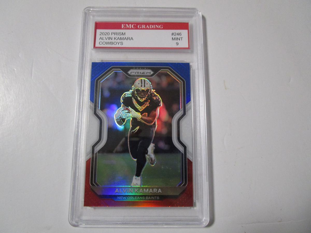 Alvin Kamara New Orleans Saints 2020 Prizm New Orleans Saints #246 EMC Graded Mint 9