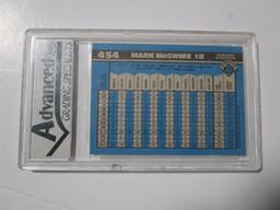 Mark McGwire Oakland A's 1990 Bowman #454 Graded by Advanced