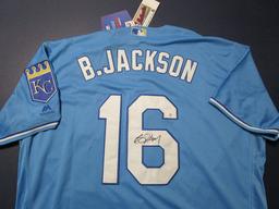 Bo Jackson of the Kansas City Royals signed autographed baseball jersey PAAS COA 603