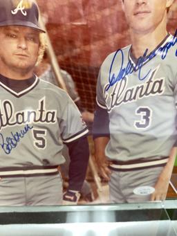 Bob Horner and Dale Murphy Dual Signed 8" x 10" Dual Signed Atlanta Braves Photograph Authenticated