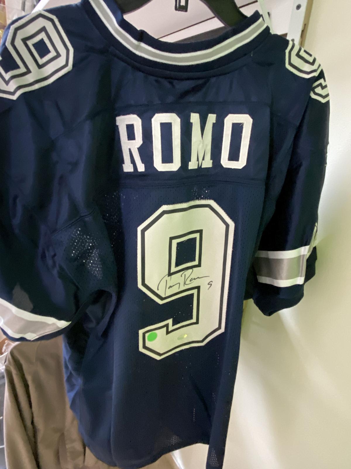 Tony Romo Autographed Dallas Cowboys Team Jersey and Authenticated by Steiner Sports
