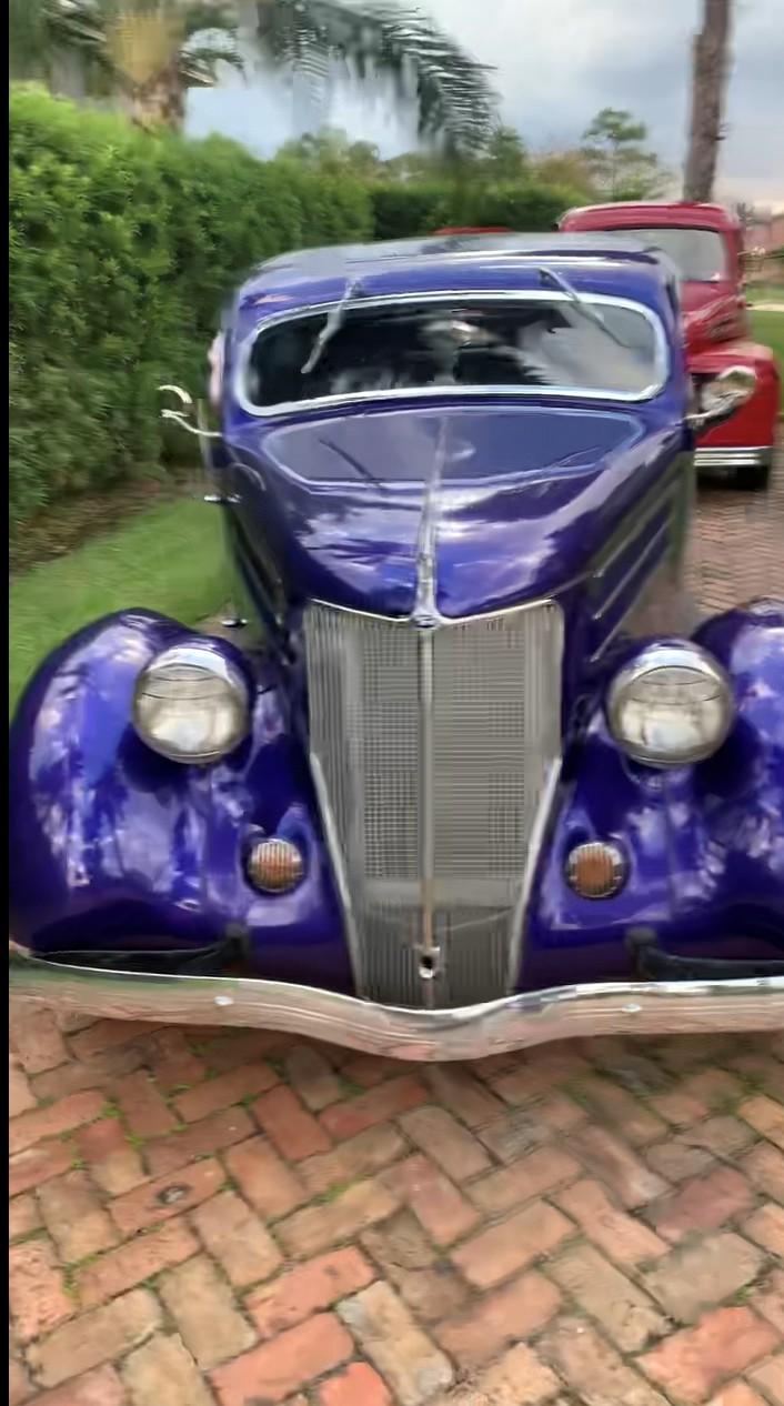 1936 Ford Coupe Purple with Re-Built Engine 4100 Miles