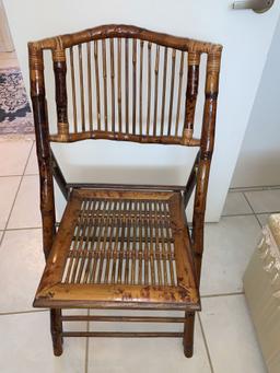 (6) Bamboo Folding Side Chairs