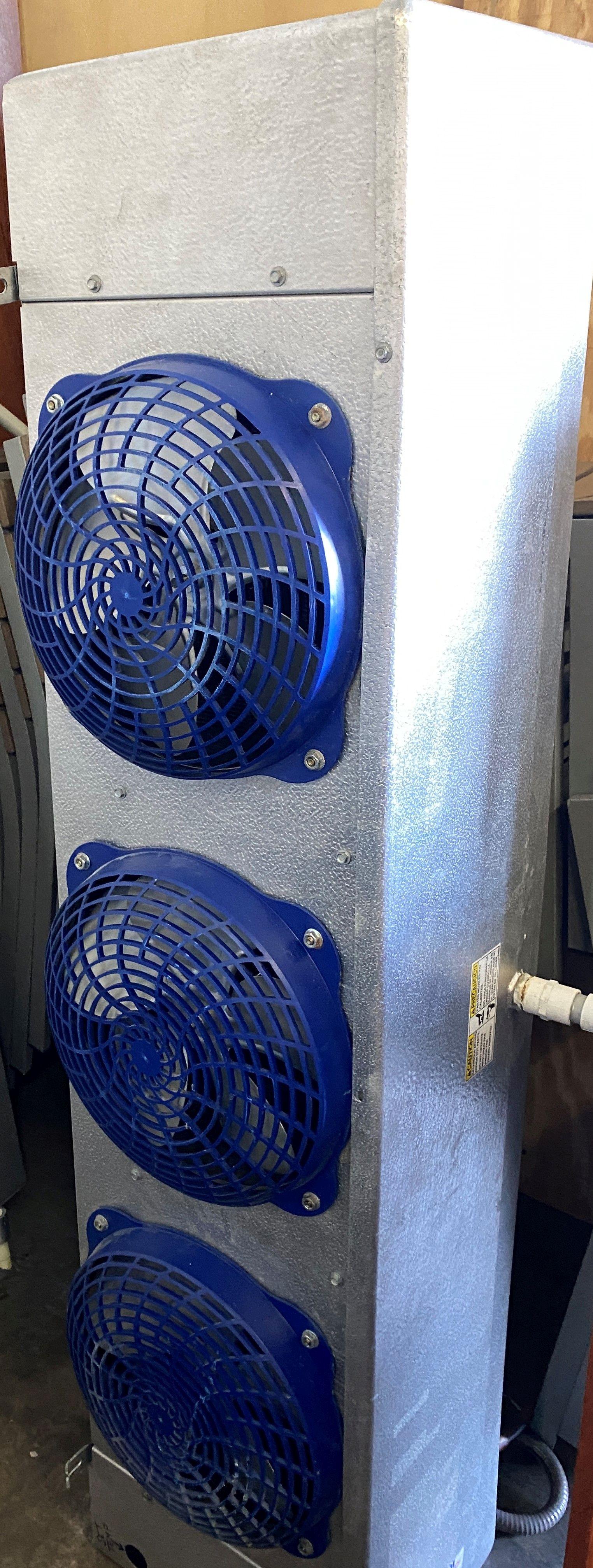 8' x 10' Three Door Merchandising Walk-In Cooler with Fan and Compressor