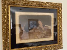 39"W x 31"H Limited Edition Framed in Decorative Gold and Signed  by the Artisit  Titled "LAURA" AP2