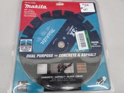 Makita 12in. Diamond Blade for Conrete & Asphalt Part No. B-69668 (NEW OPEN BOX) 021