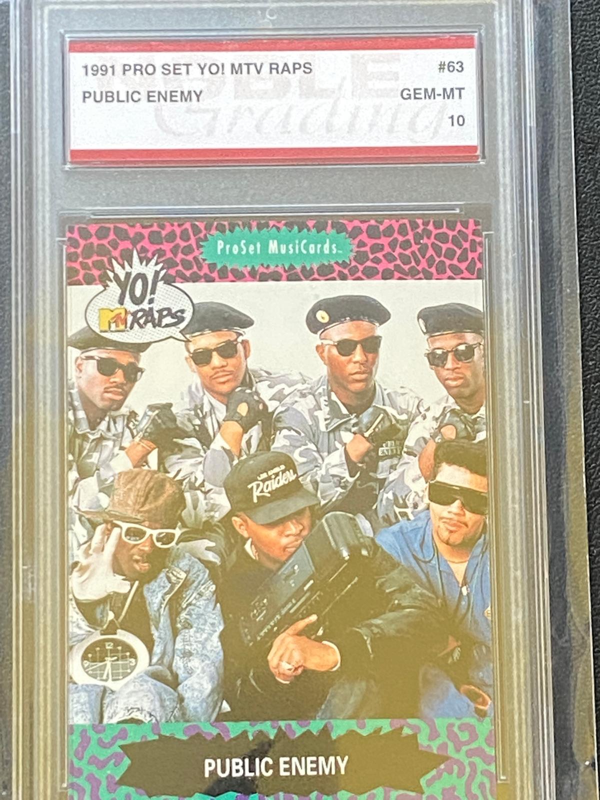 1991 Pro Set YO MTV Raps Public Enemy GEM MINT-10