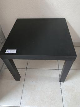 (2) Black Parsons Tables, 22" X 22"