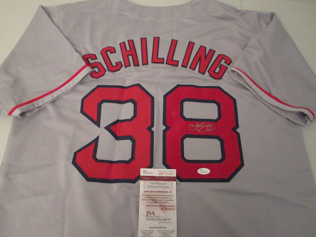 Curt Schilling of the Boston Red Sox signed autographed baseball jersey JSA COA 401