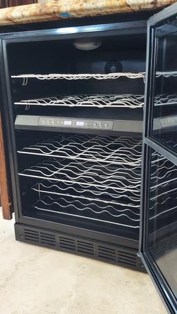 24"W x 30"H Magic Chef Stainless Steel Under Counter Wine Cooler