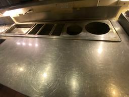 72" Stainless Steel Work Table with 45" Heated Steam Table Built In