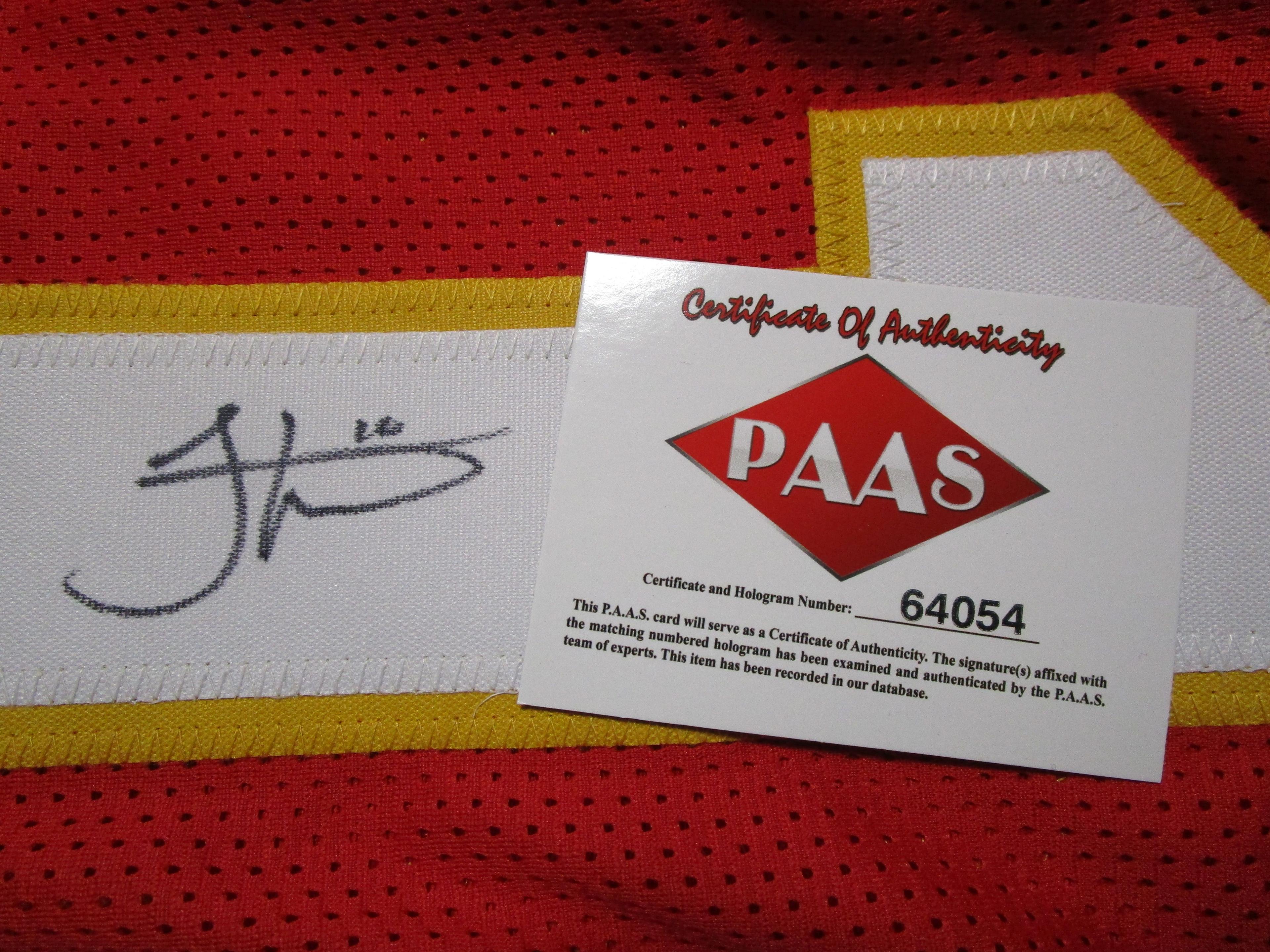 Tyreek Hill of the Kansas City Chiefs signed autographed football jersey PAAS COA 054