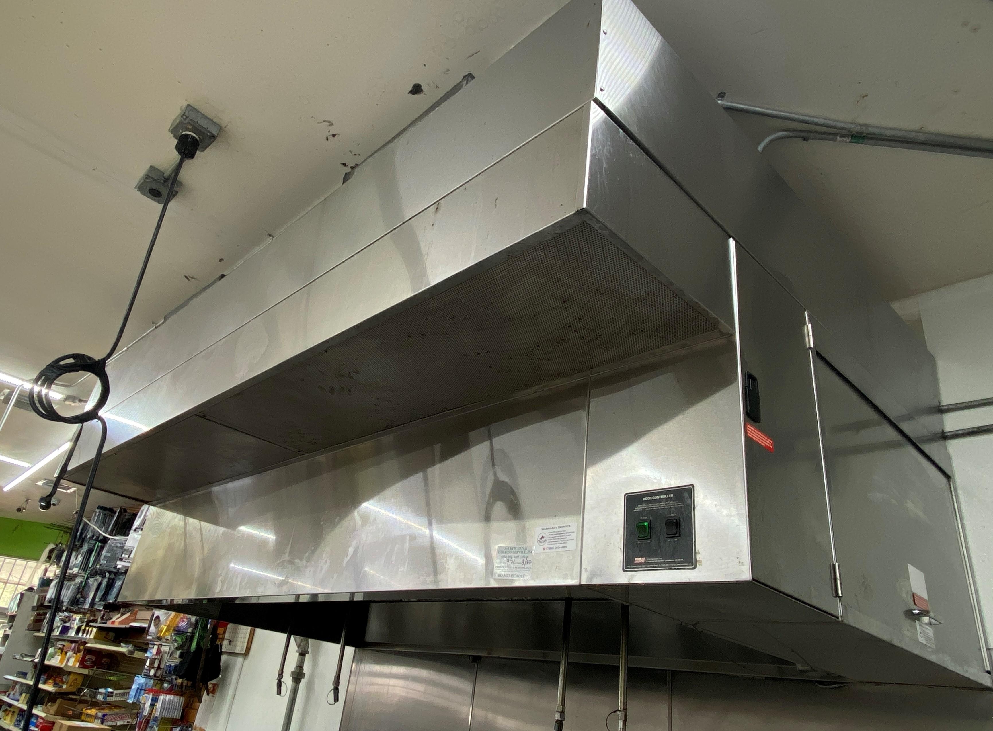 8" Stainless Steel Hood Depot Hood System Complete With Ansul System Make-Up Air And Exhaust Fan