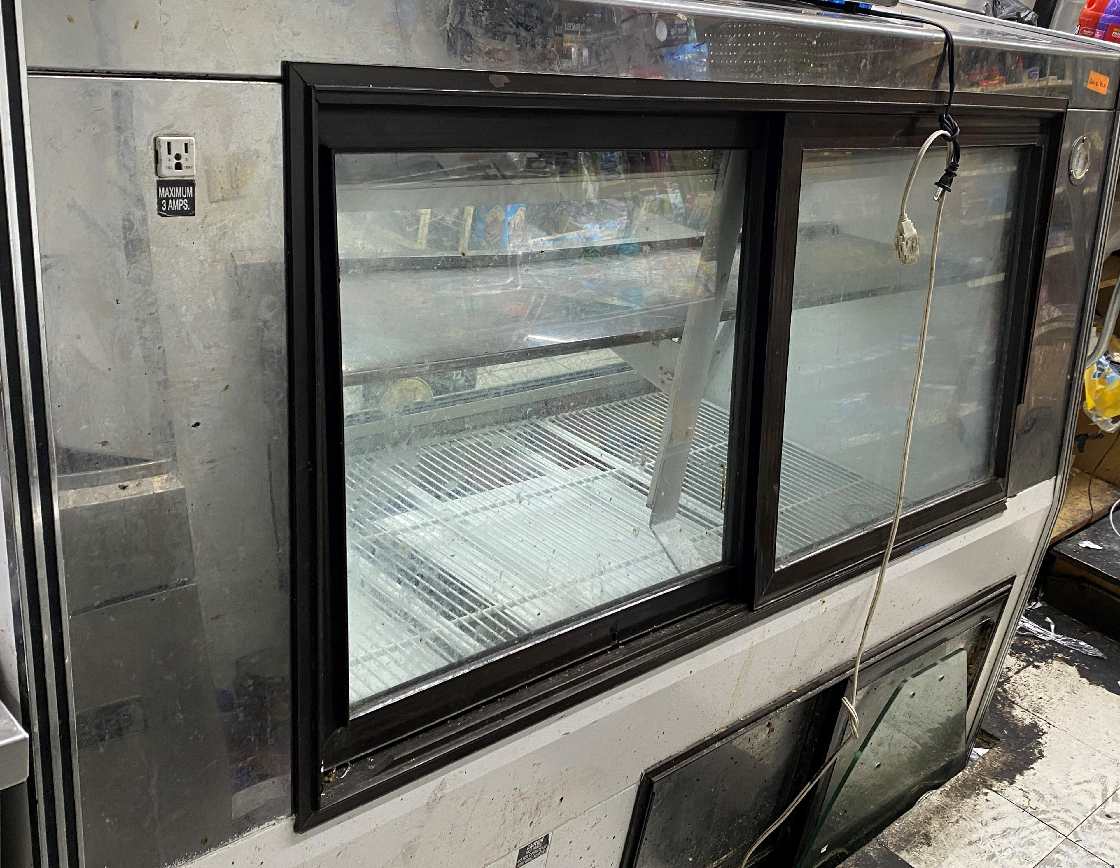 72" Glass Front Marc Deli Case With Two Stainless Steel Shelves