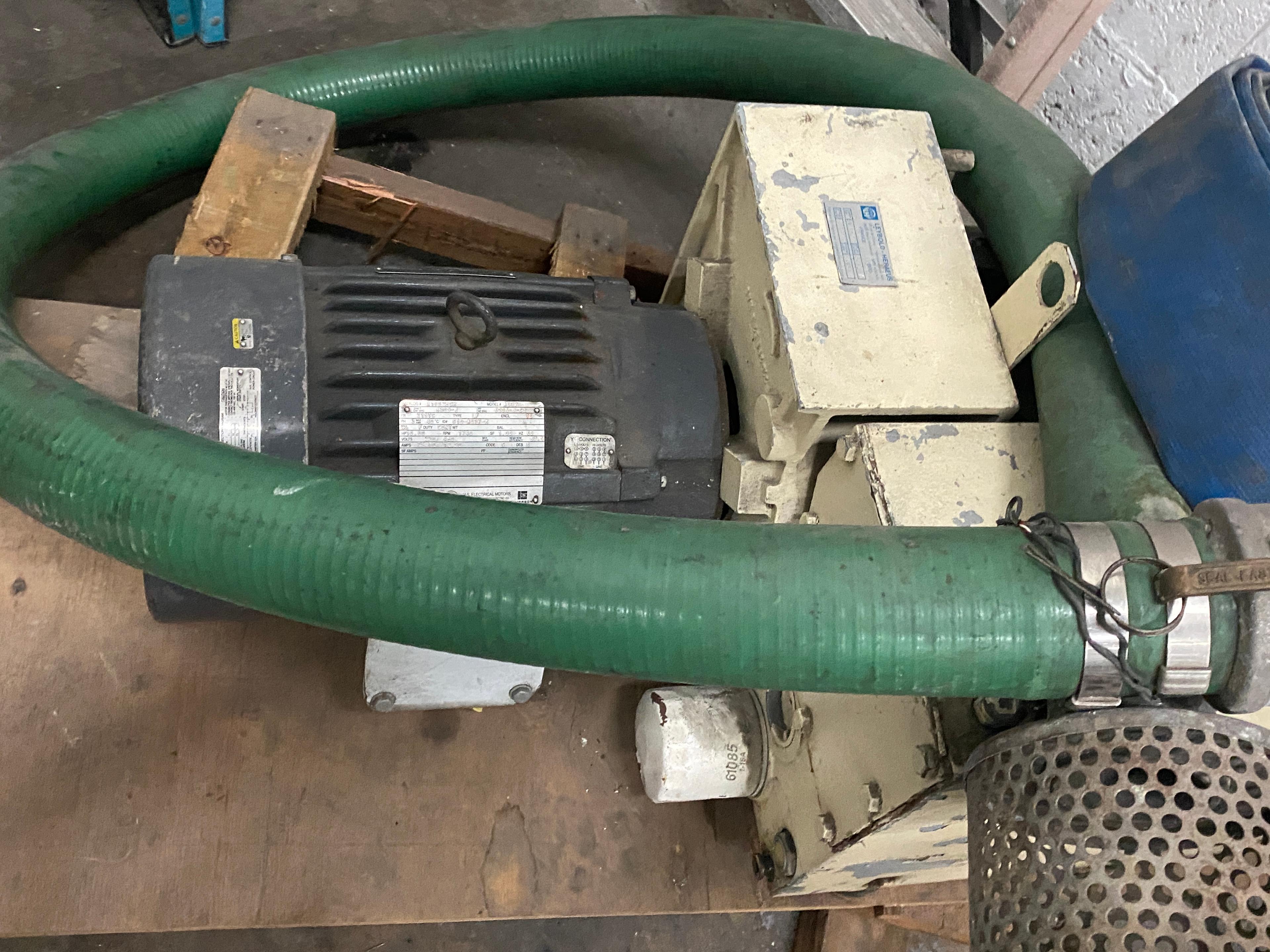 Leybold Sogevac Model A037 Pump System. Includes Hoses