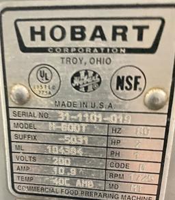 Hobart 60qt Mixer With All Attachments. In Very Good Condition