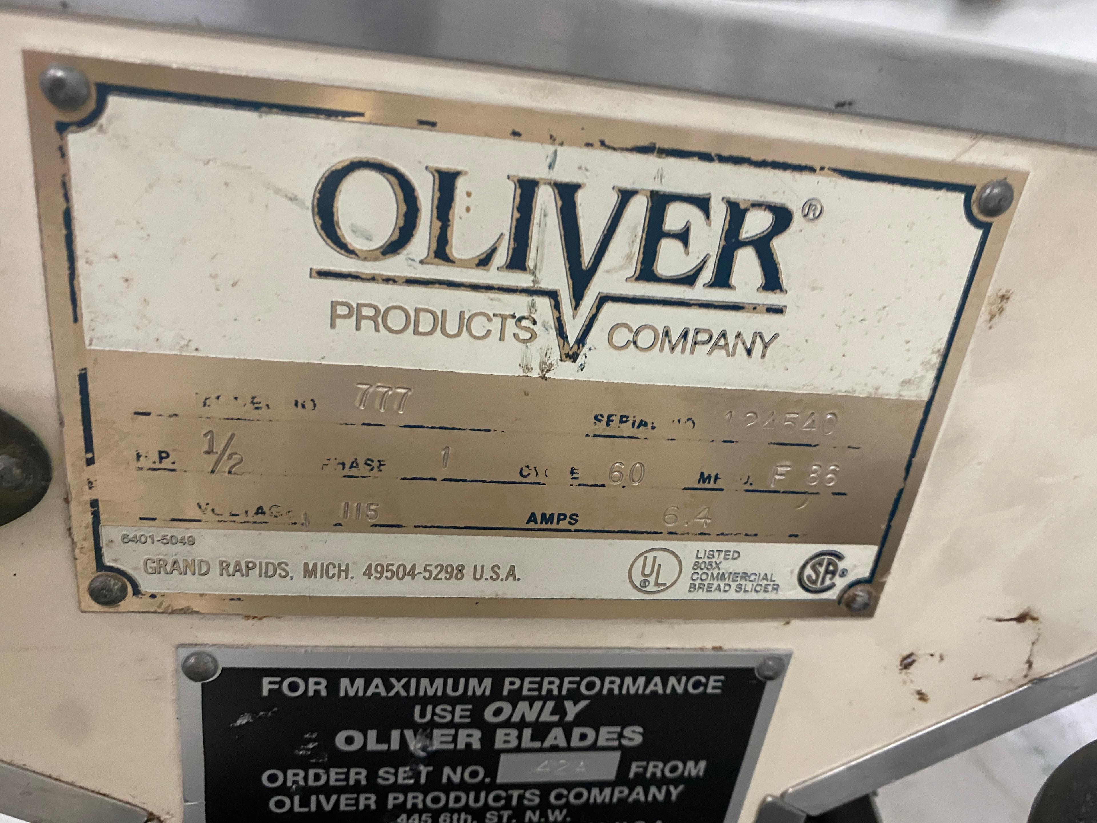 Oliver Bread Slicer Model 777