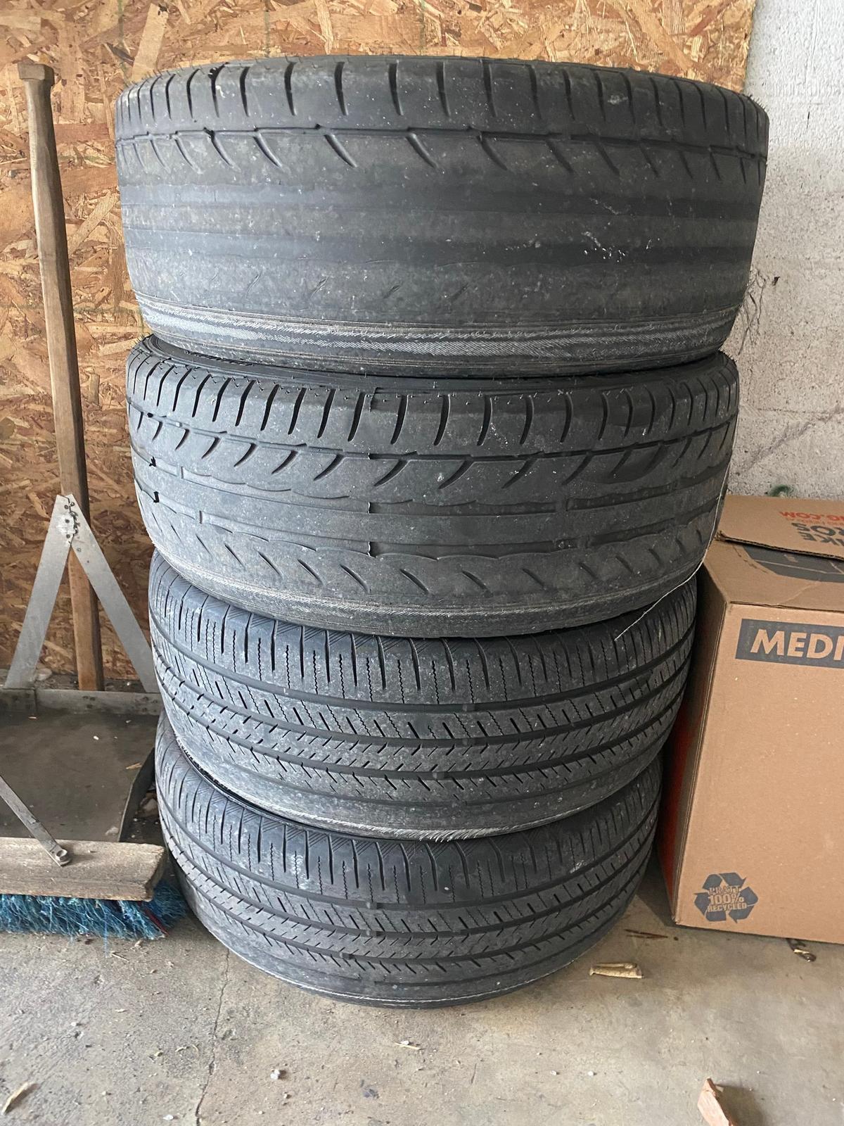 4 Used Tires and Lexus Rims