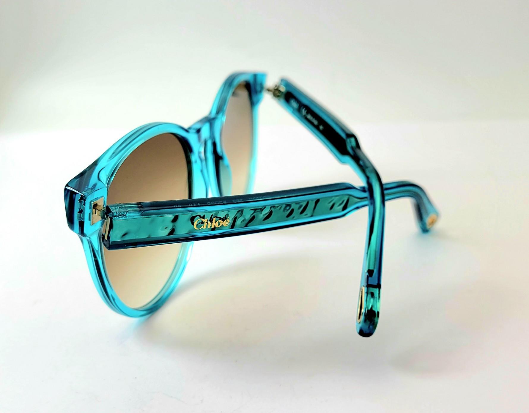 Womens Designer Chole Aqua Blue Sunglasses