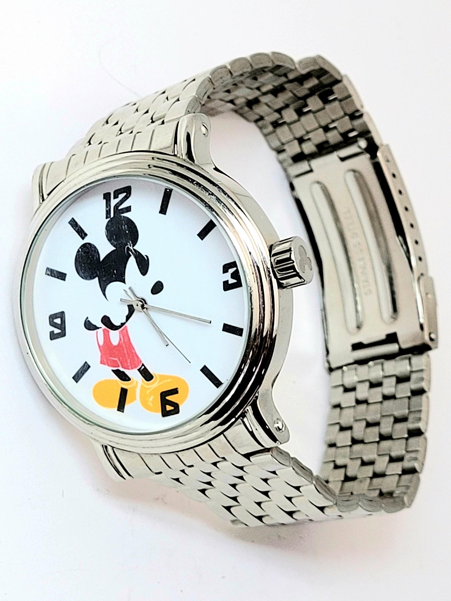 Large Mens Disney EWatch Mickey Mouse ST. Steel Watch