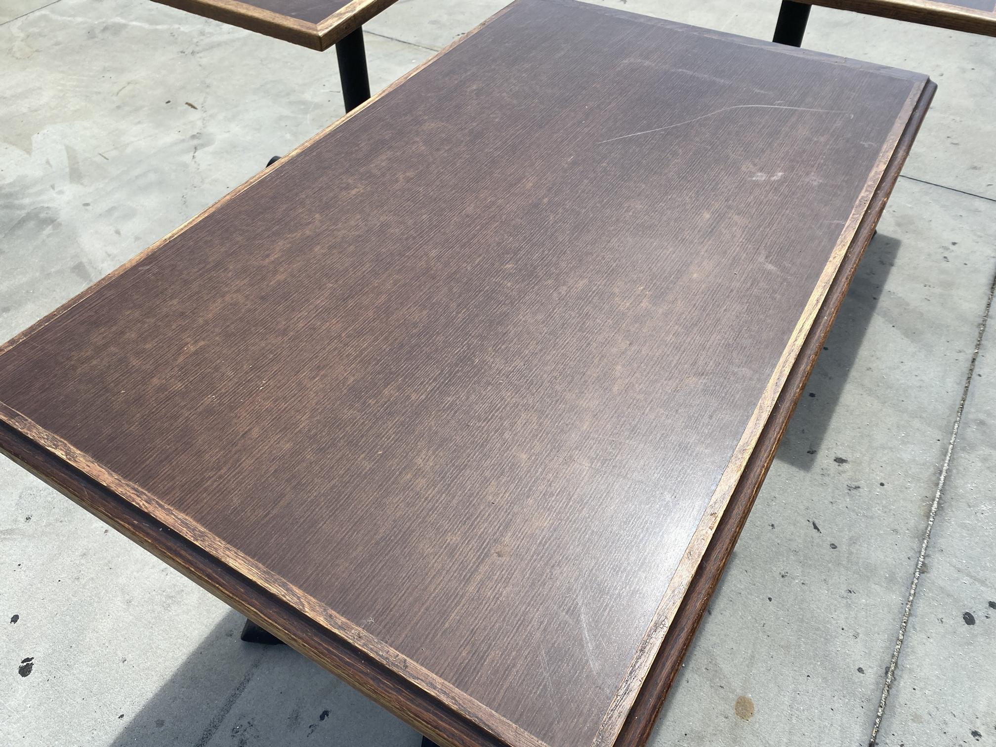 48" by 36" Heavy Wood Table W/ Base - Restaurant Seating