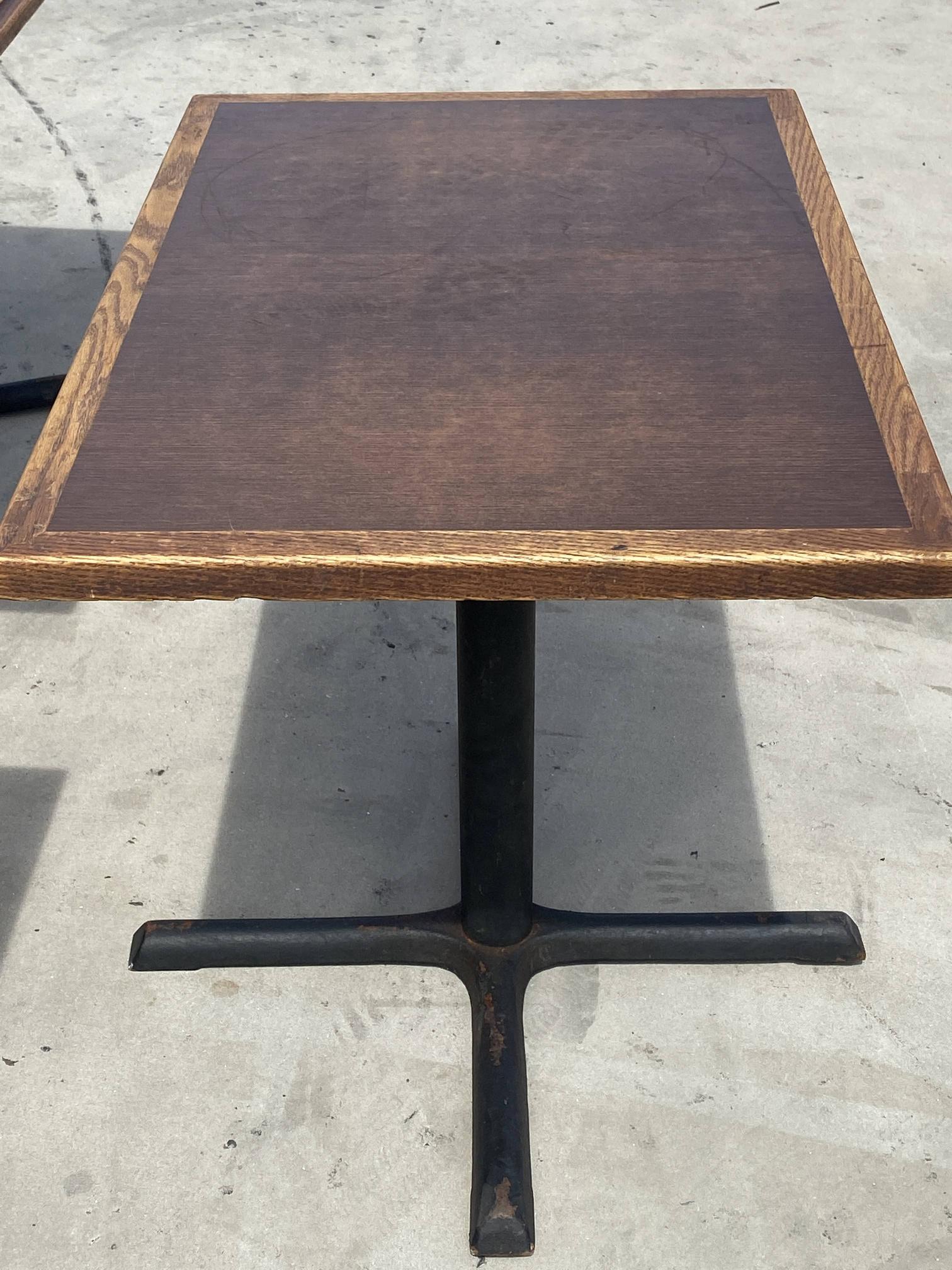 36" by 24" Heavy Wood Top Table W/ Base - Restaurant Seating