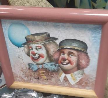 Lot of 9 Clown Artwork -some of them are signed