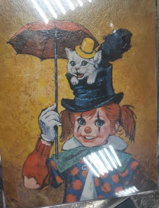 Lot of 9 Clown Artwork -some of them are signed