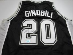 Manu Ginobili of the San Antonio Spurs signed autographed basketball jersey ERA COA 355