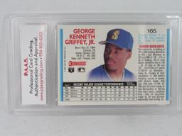 Ken Griffey Jr Mariners 1992 Donruss #165 graded PAAS Gem Mint 9.5