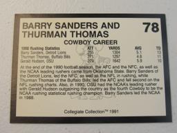 Barry Sanders Thurman Thomas Oklahoma State 1991 Collegiate Collection #78