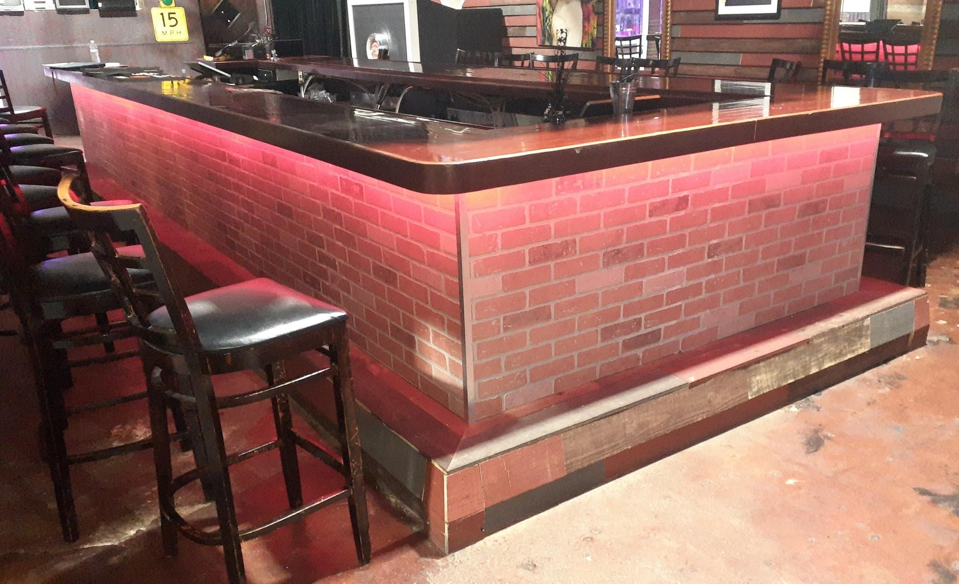 Large Lighted Bar - 8.5 ft x 23 ft approx.