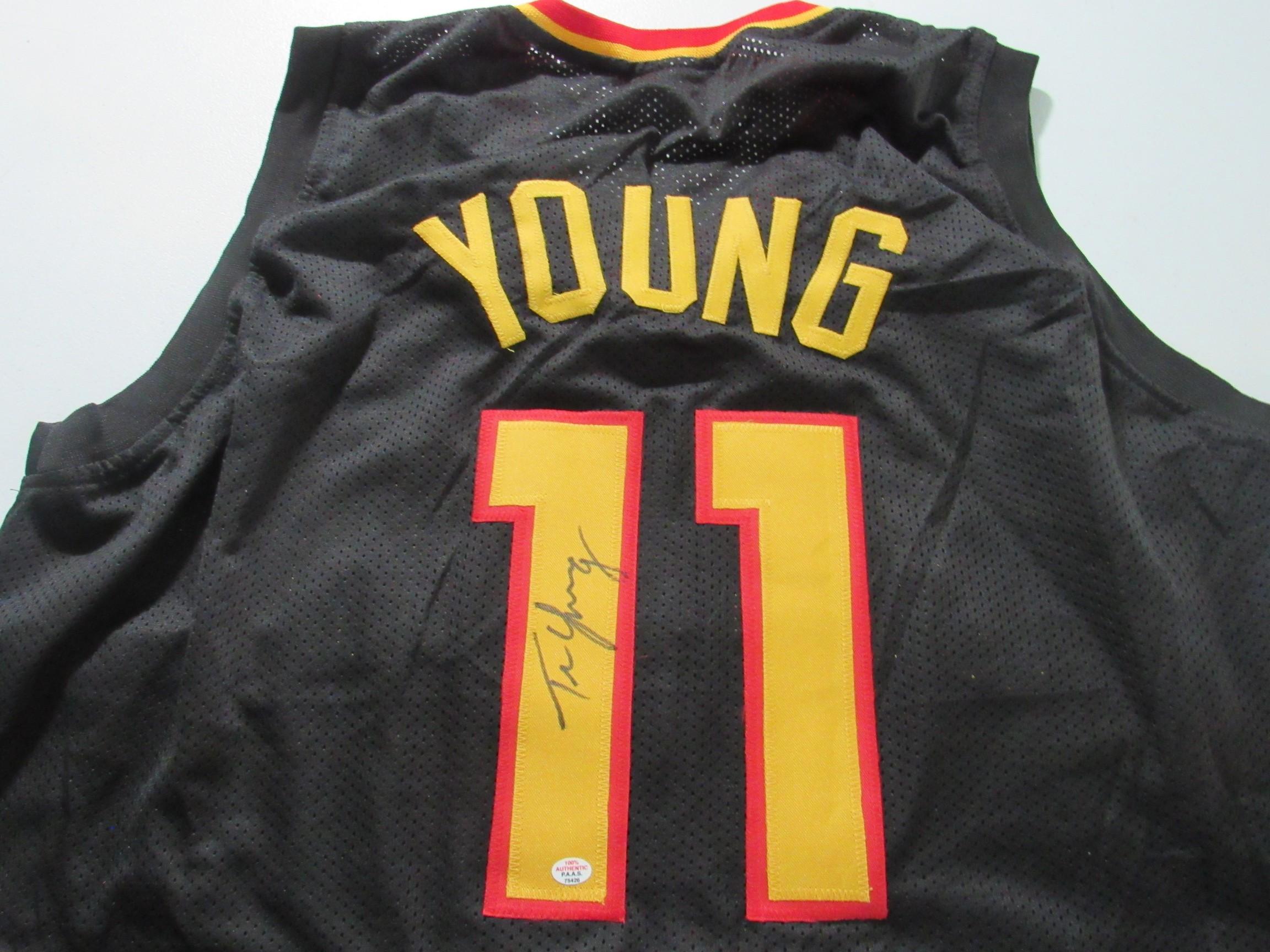 Trae Young of the Atlanta Hawks signed autographed basketball jersey PAAS COA 426
