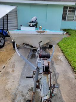 13' Boston Whaler with Yamaha Outboard Motor Trailer