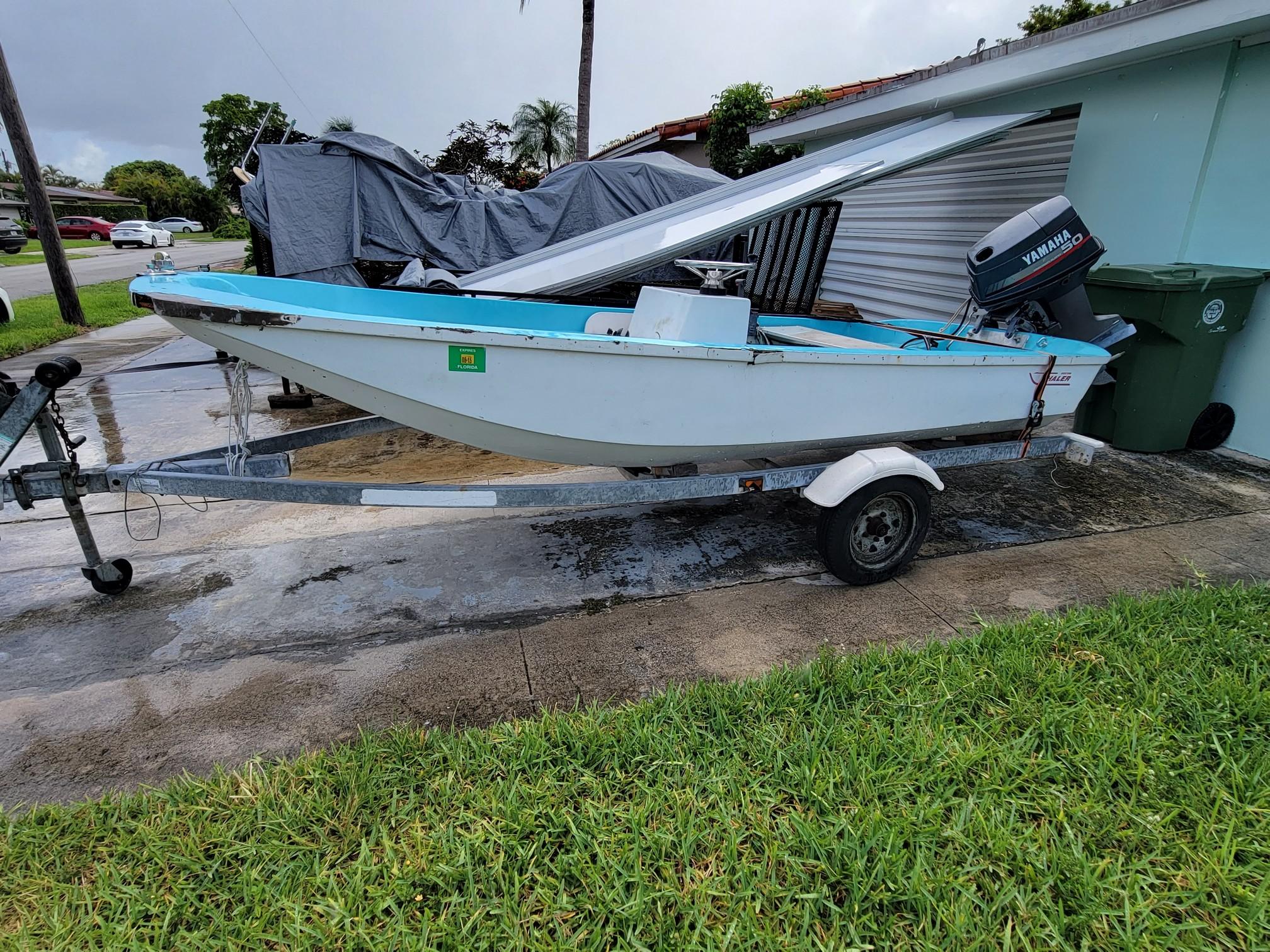 13' Boston Whaler with Yamaha Outboard Motor Trailer