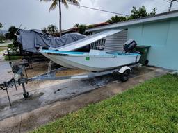 13' Boston Whaler with Yamaha Outboard Motor Trailer