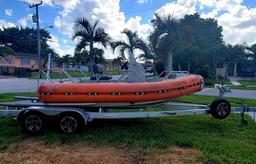 2001 SAFE BOATS 17' Aluminum Center Console Rescue Boat