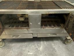 66" Wood Fire Grill On Casters