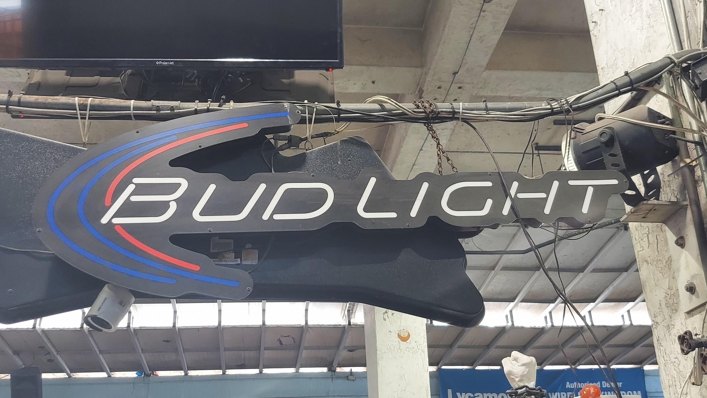 Bud Light Illuminated Sign